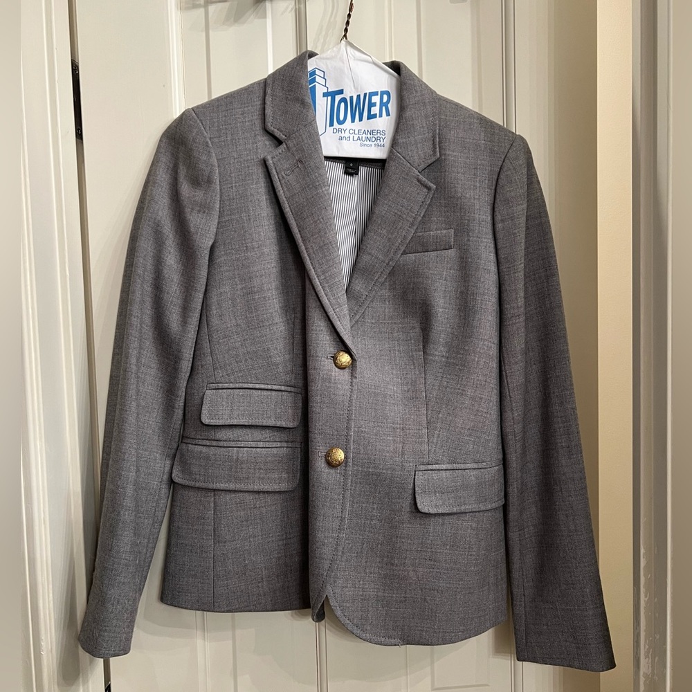 Jcrew grey schoolboy blazer